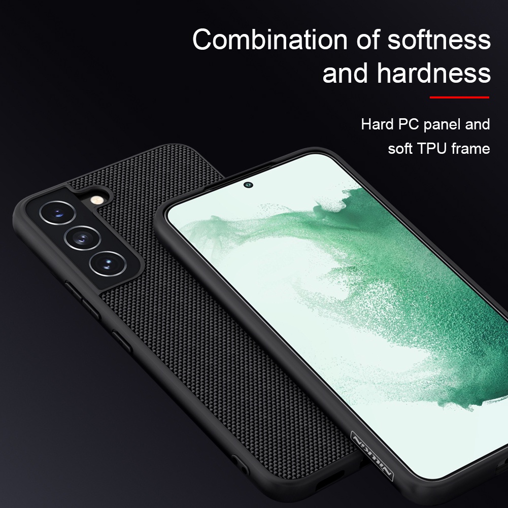 Ốp điện thoại Nillkin TPU + PC sợi Nylon nhẹ chống trượt bảo vệ toàn diện cho Samsung Galaxy S22