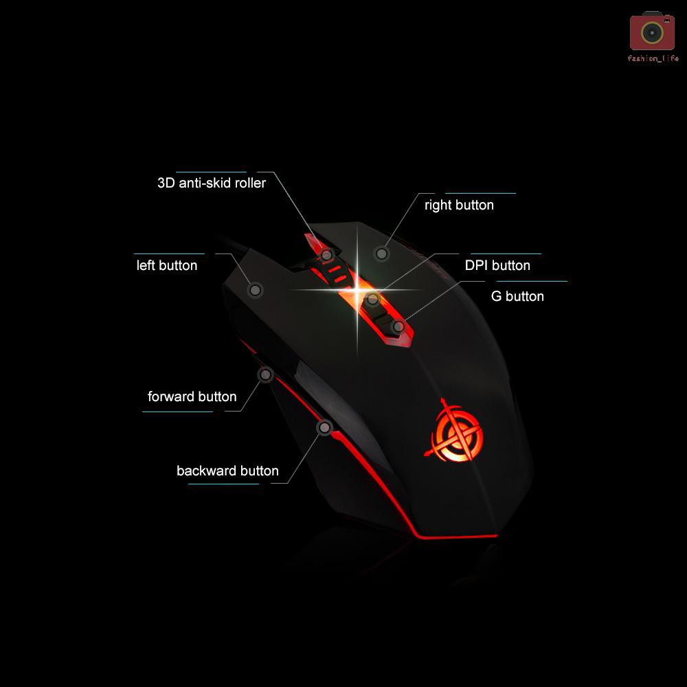 Chuột gaming có đèn led mg5 2000dpi cao cấp tiện lợi