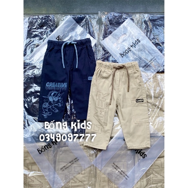 Quần Kaki Bé Trai Lưng Chun In Hình GJ
