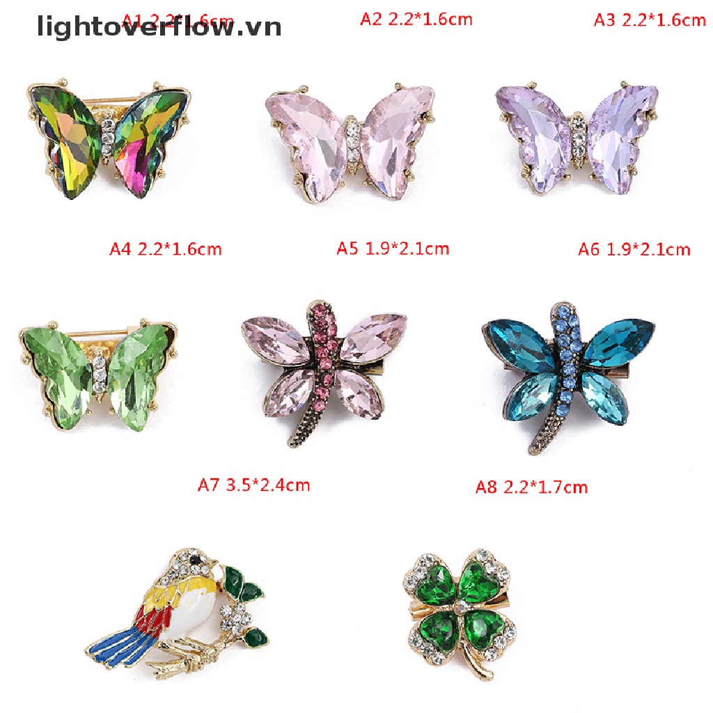 1 Huy Hiệu Cài Áo Hình Bướm Đính Đá Thời Trang