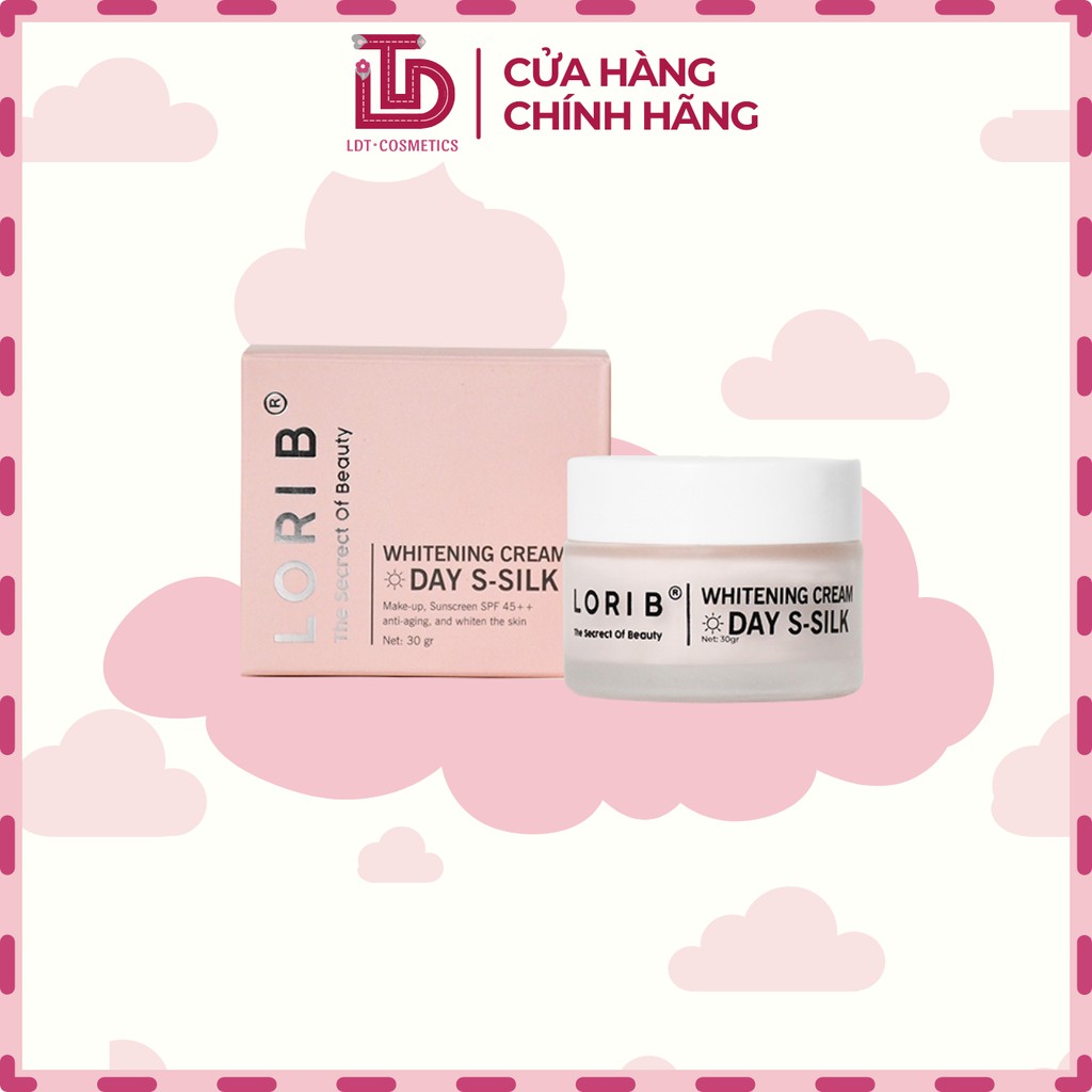 Kem Dưỡng Trắng Da Ban Ngày LoriB Day S-Silk 30g tặng Test Detox 5ml