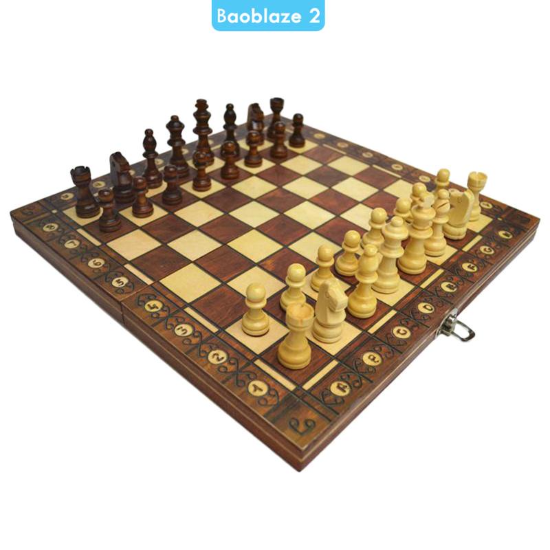 Cờ vua bằng gỗ Cờ vua Backgammon Cờ vua du lịch 29x29cm