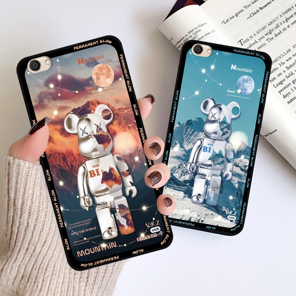 Ốp Vivo V5 / Y67 in hình họa tiết Mountain, Be@rbrick dễ thương (T13 - T18)
