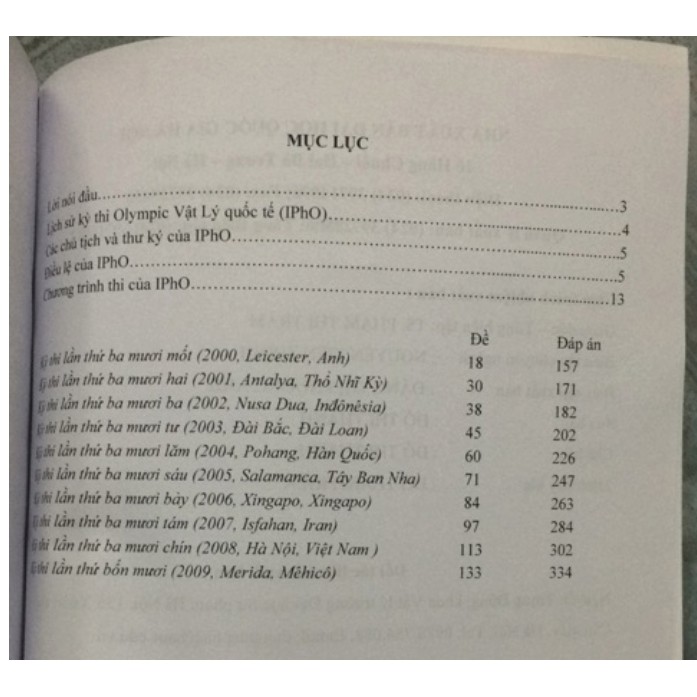 Sách – [Sách tham khảo] Tuyển tập Đề thi, đáp án của 19 Kì thi olympic Vật Lý quốc tế OPho Tập 1