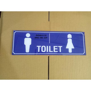 Bảng nhà vệ sinh, toilet, WC nam nữ bằng nhựa Mica 10*30cm
