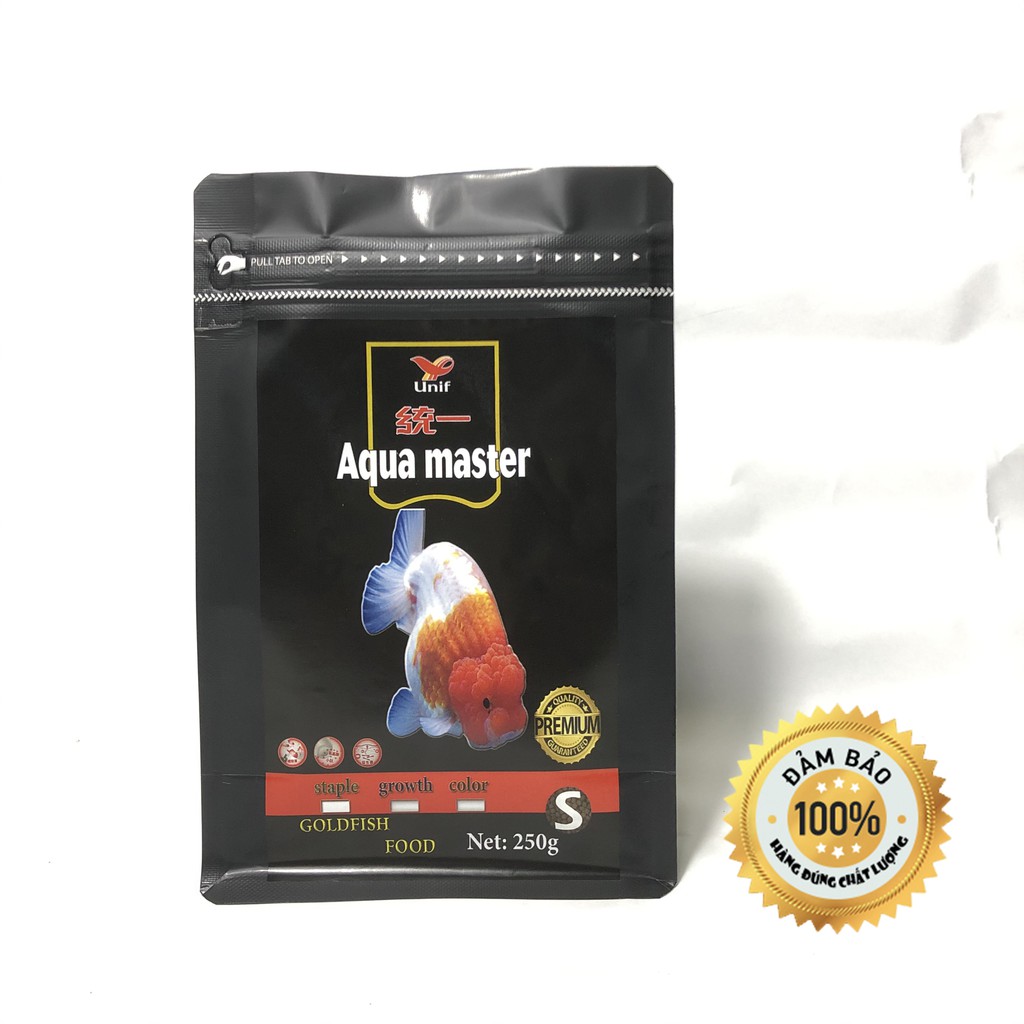 Cám cá vàng✅FREESHIP✅thức ăn cho cá vàng ba đuôi ranchu AQUAMASTER goldfish gói 250g