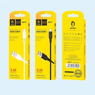 Cáp sạc type-c 2.4a denmen d01t