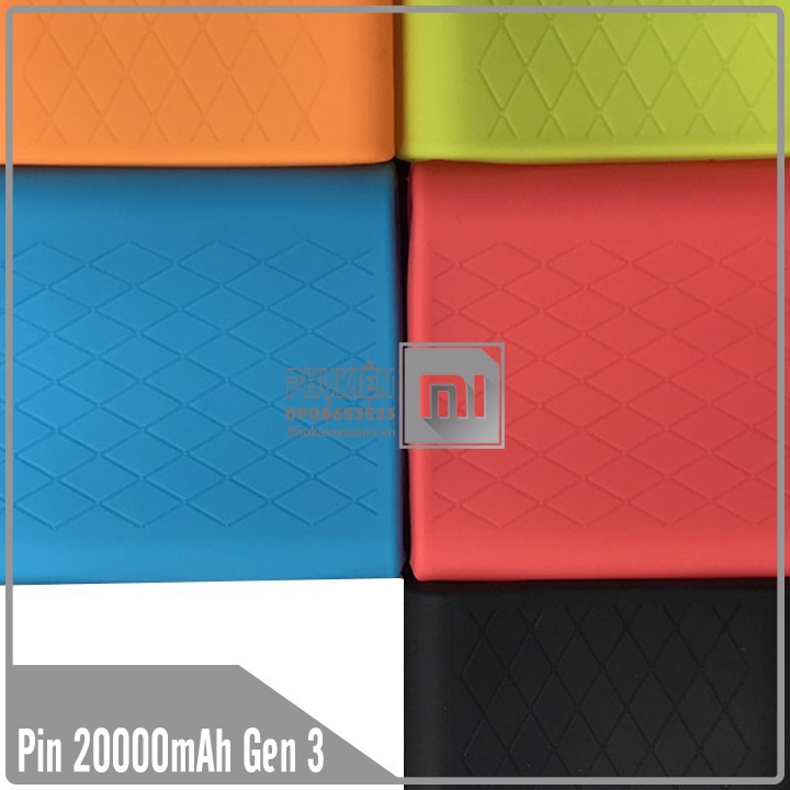 Bao ốp silicon dành cho Pin sạc dự phòng Xiaomi 20000mAh Gen 3