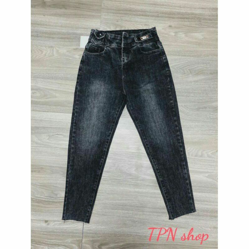 Quần Jean Nữ khói Cạp Cao Dáng Boy ,Quần Jean Baggy Bao Đep a
