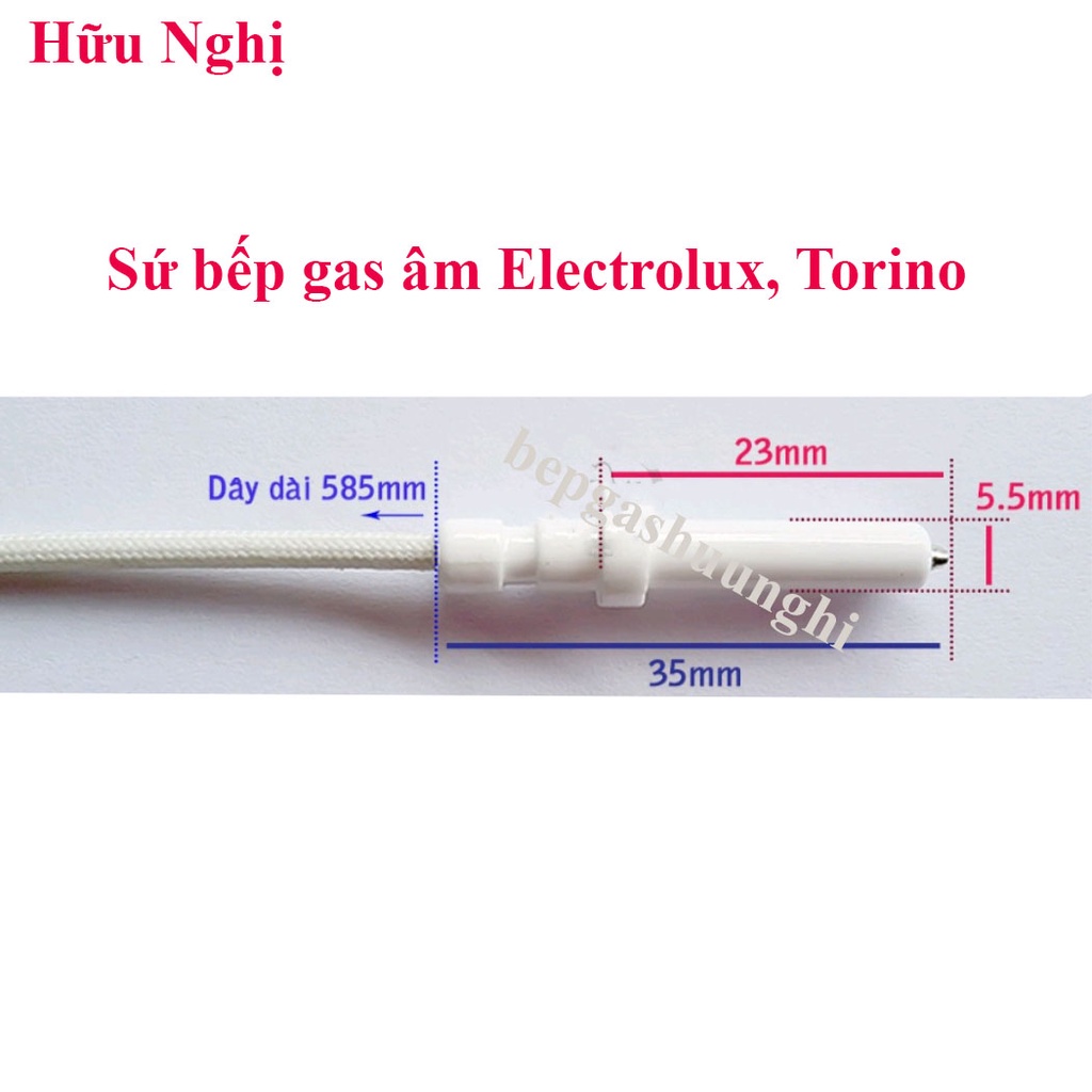 Kim sứ đánh lửa bếp gas âm Italy Electrolux, Torino... chính hãng, phụ kiện bếp ga âm electrolux