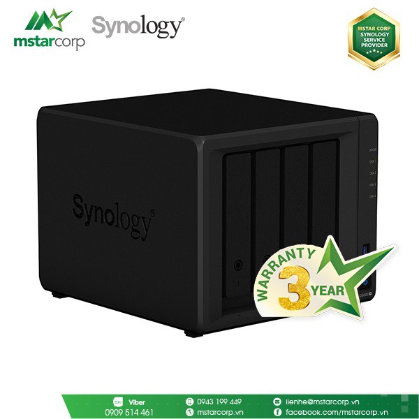 Thiết bị lưu trữ mạng (NAS) Synology model DS920+ - Hàng chính hãng