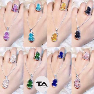 Bộ trang sức tỳ hưu phong thủy bạc ta
