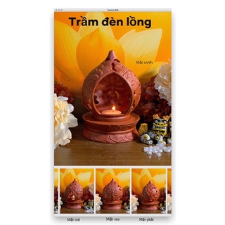 Trầm đèn lồng, đốt nến thơm gốm sứ bát tràng