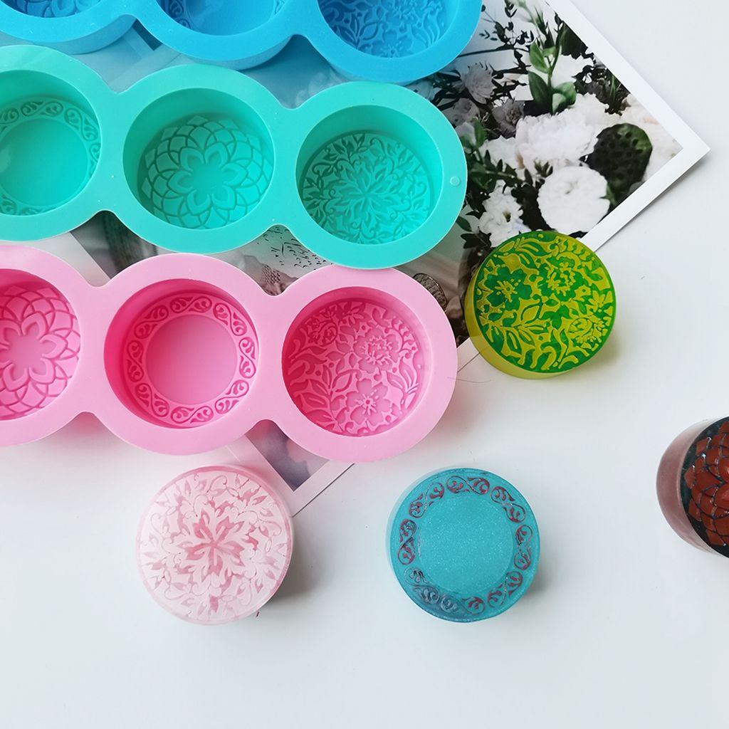 1 Khuôn Làm Bánh Trung Thu Bằng Silicone Hình Hoa 4 Kiểu Sáng Tạo DIY
