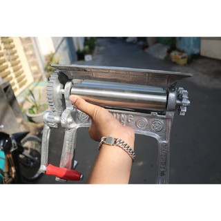 Máy cán khô mực,Máy làm mềm khô,Máy ép cán khô cá Trục Dài 18cm