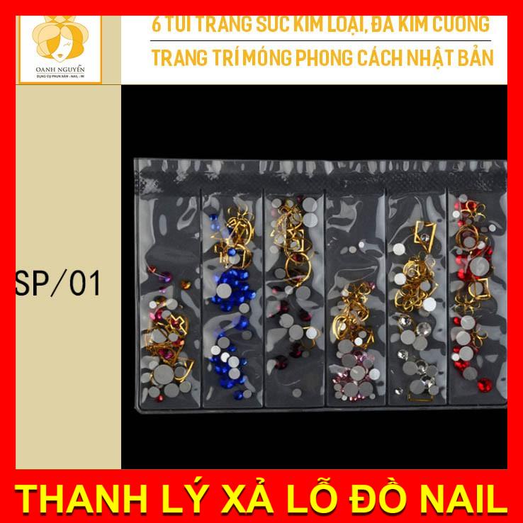 Đá đính móng nghệ thuật phong cách Nhật Bản (6 túi/set)