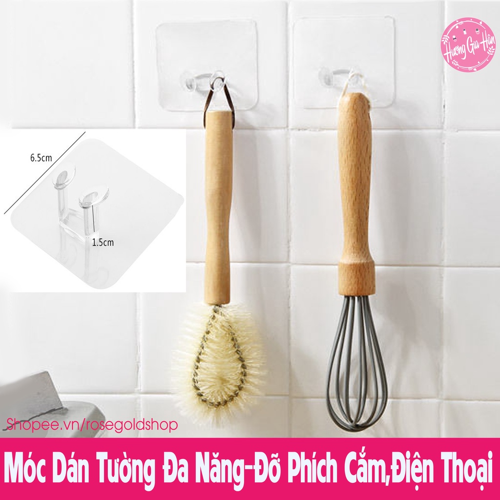 Móc Dán Tường Siêu Dính Chịu Lực 6kg, Treo Đồ, Đỡ Phích Cắm - Đỡ Điện Thoại Khi Sạc