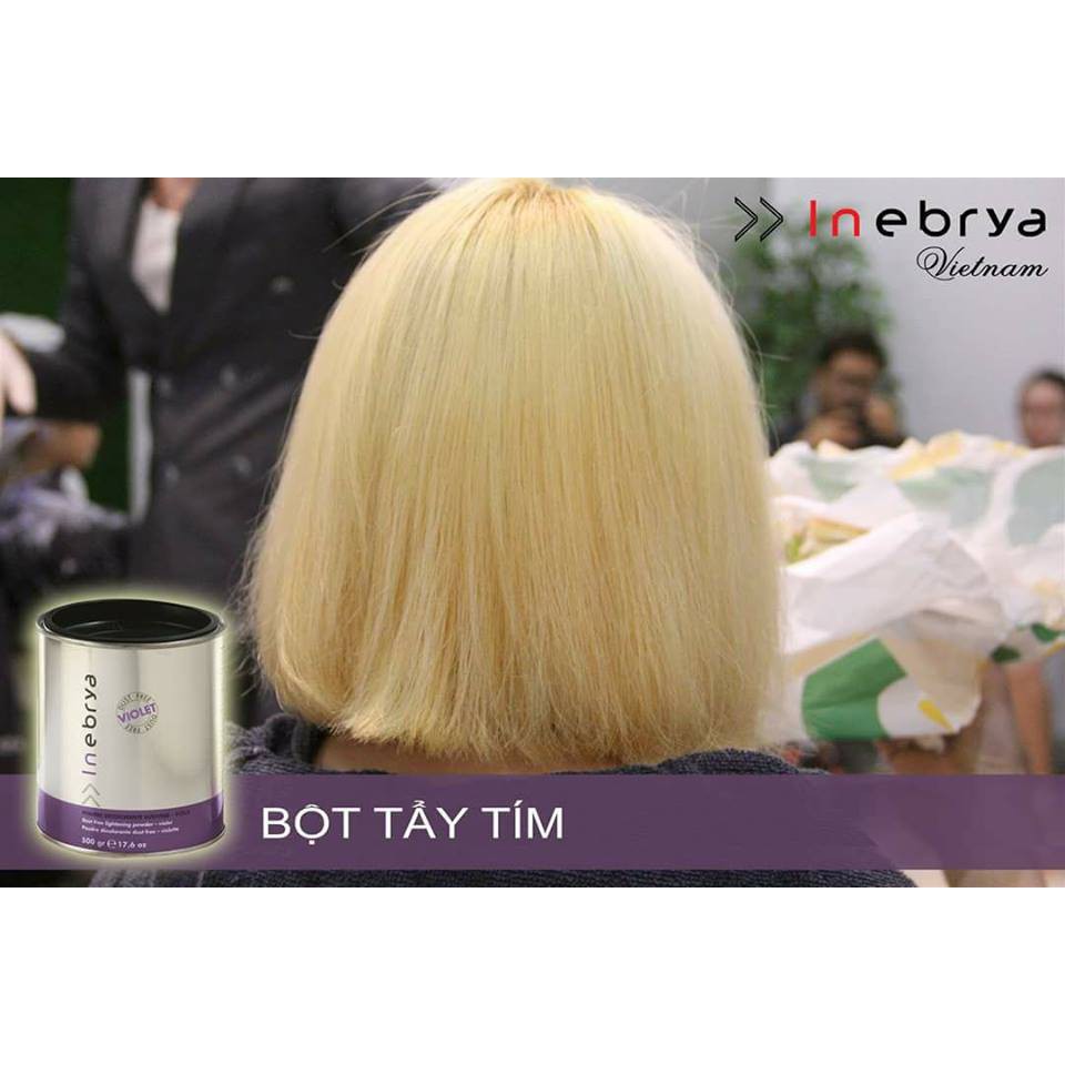 Bột tẩy màu – tím Inebrya Dust Free Violet 500g