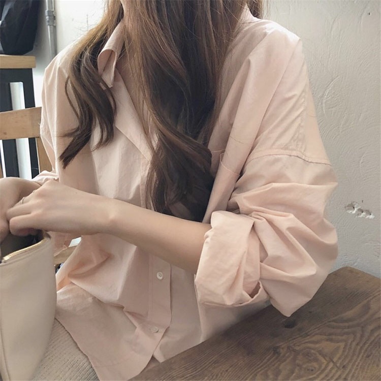 Áo Sơ Mi Tay Dài Dáng Rộng Kiểu Retro Thời Trang Mùa Thu Cho Nữ