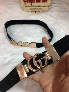 Thắt lưng thun bản 3cm. Mặt logo