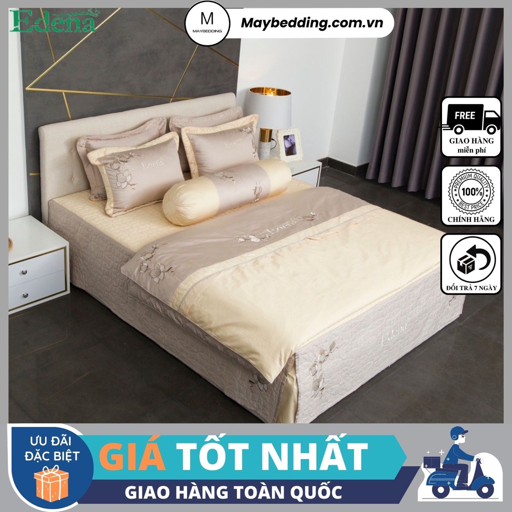 Vỏ gối nằm và gối ôm Cotton Đặc Biệt Edena - Chính Hãng, Cao Cấp