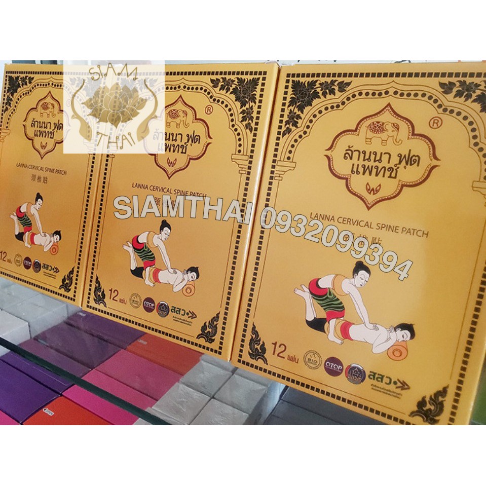 [Hộp 12 Miếng] Dán Vai Gáy Đông Y Thảo Dược Lanna Thái Lan Giảm Đau Nhức, Thoái Hóa Cột Sống | BigBuy360 - bigbuy360.vn