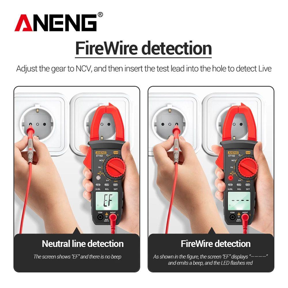 Kẹp Kiểm Tra Dòng Điện DC / AC Kỹ Thuật Số ANENG ST182