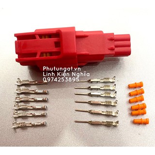 Bộ Giắc đèn chính xe SH Mode (1 bộ gồm nhựa, cos và su như hình)
