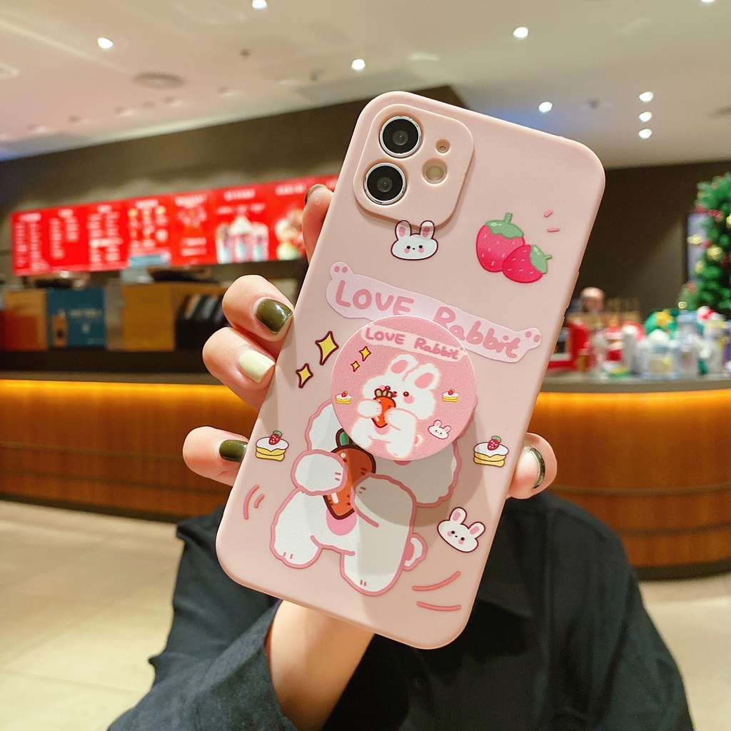 Ốp lưng iPhone 7 Plus 11 13 12 Pro Max X XS XR Max 6 7 8 6S Plus case Ốp lưng điện thoại phong cách Hàn Quốc có chân đế gắn trong