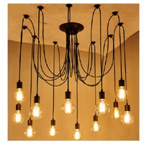 Đèn Trần Nhện Kiểu Dây Thả 12 Bóng