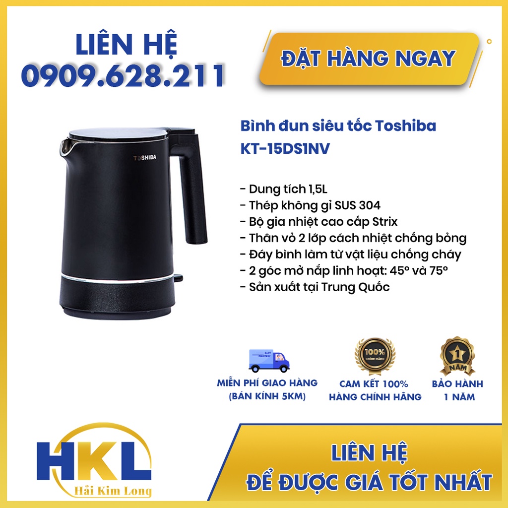 Bình đun siêu tốc Toshiba KT-15DS1NV