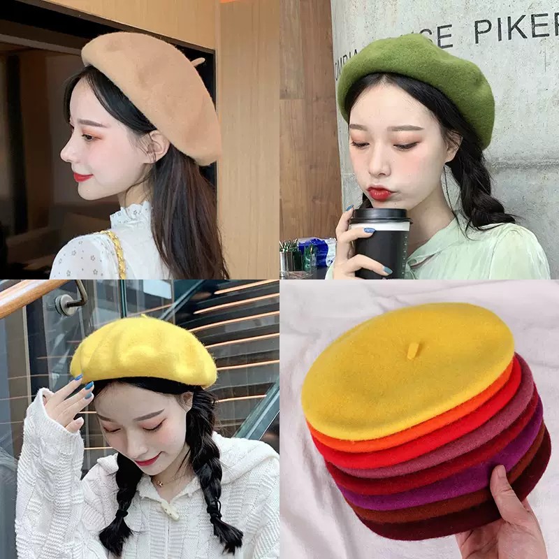 Mũ nồi beret nữ thời trang, nón nữ dạ phong cách đi chơi, đi tiệc phong cách Hàn Quốc