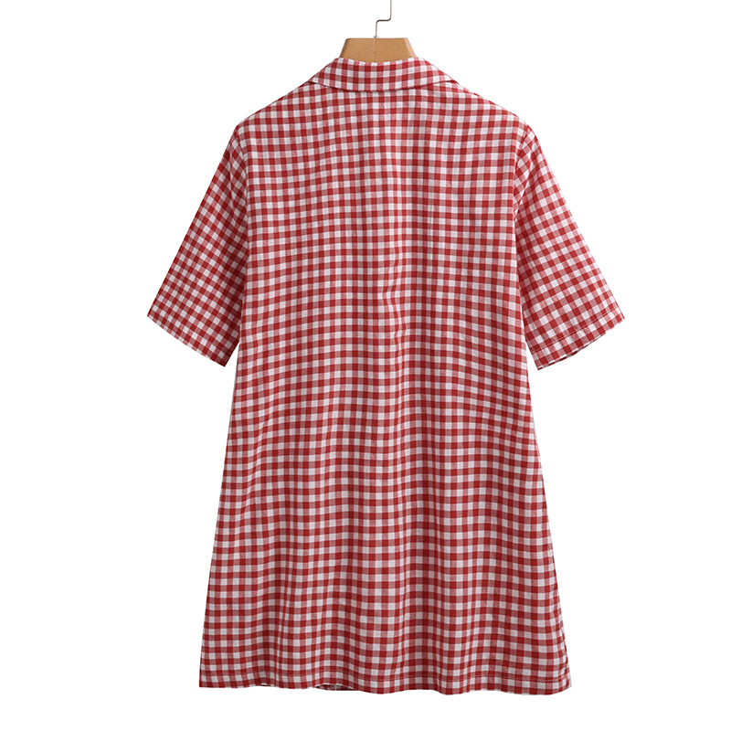 Áo Khoác Blazer ZANZEA Tay Ngắn Họa Tiết Ca Rô Thanh Lịch Dành Cho Nữ