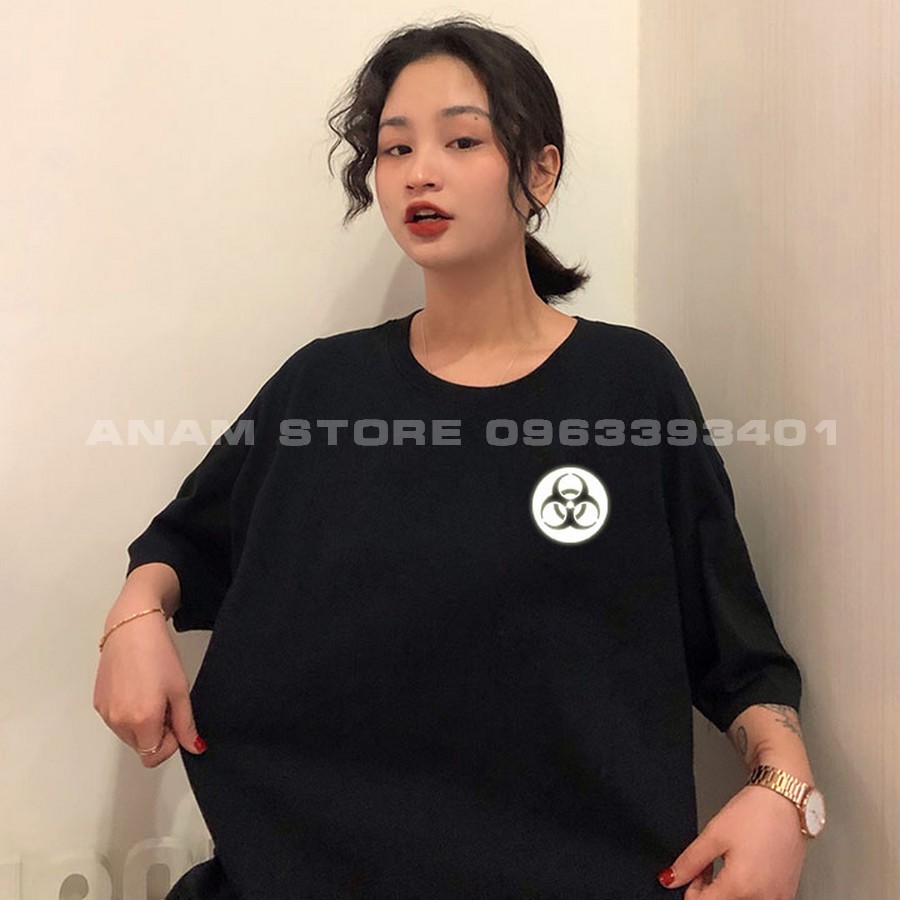 Áo thun Phản Quang Tay Lỡ Nam Nữ Red Skull