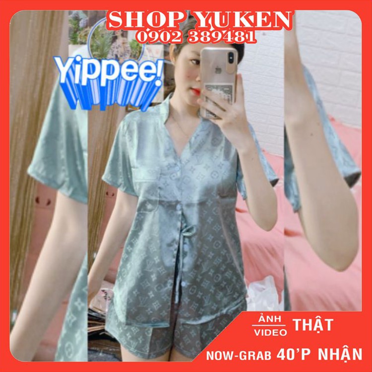 ♥️ Shop Uy Tín ♥️ Bộ Pijama Đùi Lụa Gấm Siêu Xinh Loại 1