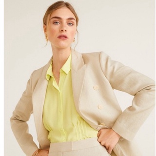 [Mango Auth] Áo Sơ Mi Ngắn Tay Nữ Mango