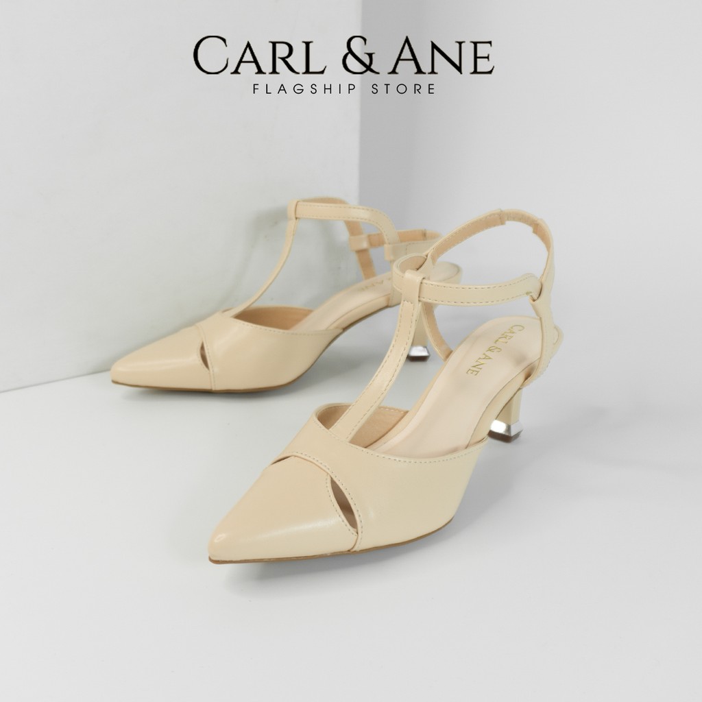Carl &amp; Ane - Giày cao gót bít mũi kiểu dáng Hàn Quốc cao 5cm màu trắng _ CL016