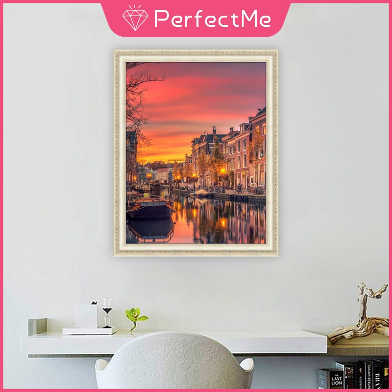 Bộ Tranh Đính Đá 5D Tự Làm 40x50cm Hình Phong Cảnh Độc Đáo