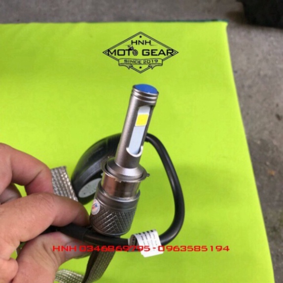 Pha Led M02J Siêu Sáng Tản Nhiệt Lá Nhôm Cho Xe Máy