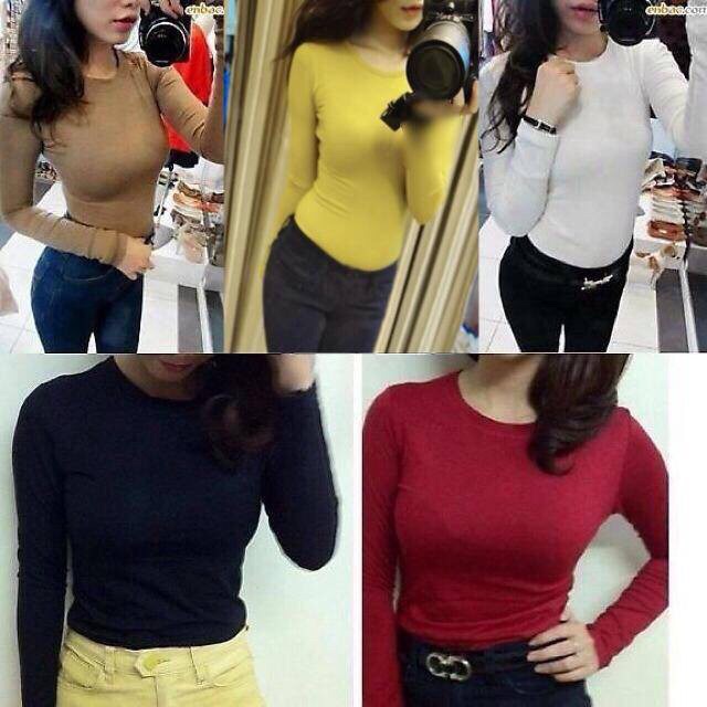 Áo thun dài tay cổ tròn