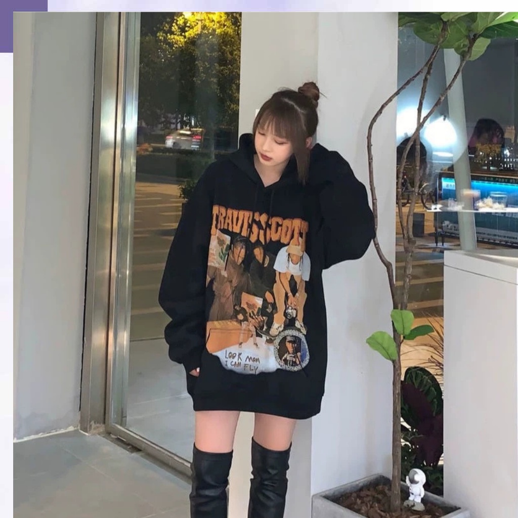 Áo hoodie travisscott form rộng sweater nỉ bông cao cấp dài tay hottrend 2022 | BigBuy360 - bigbuy360.vn