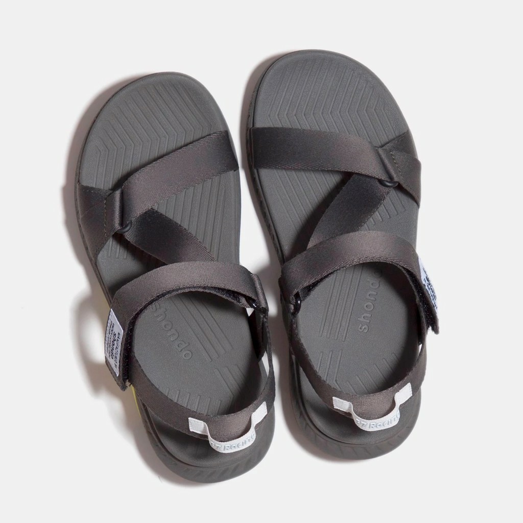 Giày dép Shondo Sandals F7 Racing - Xăng đan Đế xám phối xanh dạ quai xám F7R2020