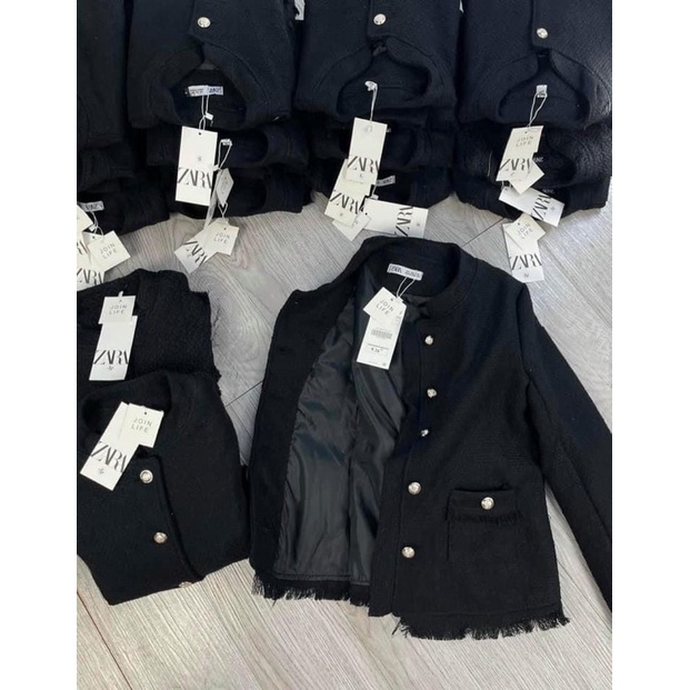 Áo dạ TWEET đen khuy sang chảnh | BigBuy360 - bigbuy360.vn