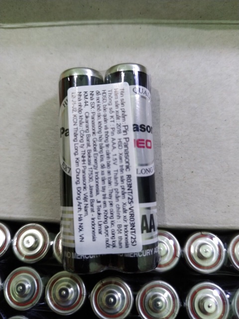 PIN 3A PANASONIC HÀNG CÔNG TY CHẤT LƯỢNG CAO CẤP HỘP 30cặp 60 viên