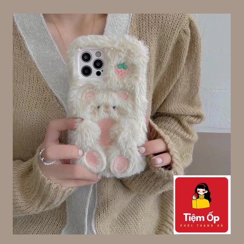 Ốp lông gấu ấm áp for Iphone7/8/7p/8p/x/xs/xr/mxsmax/11/11pro/11promax/12/12pro/12mini/12promax/13/13promax