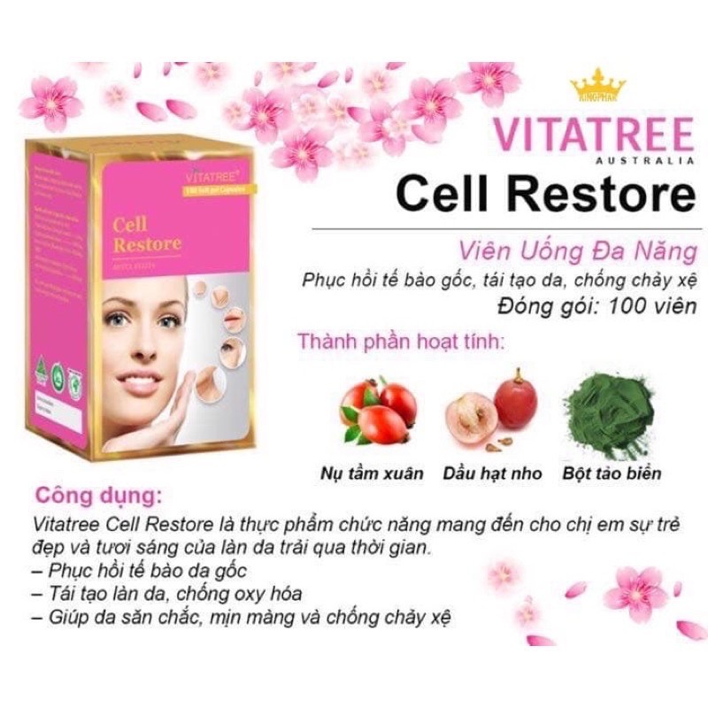 Viên Uống PHỤC HỒI TẾ BÀO GỐC,GIẢM NẾP NHĂN,CHỐNG LÃO HOÁ VITATREE | BigBuy360 - bigbuy360.vn