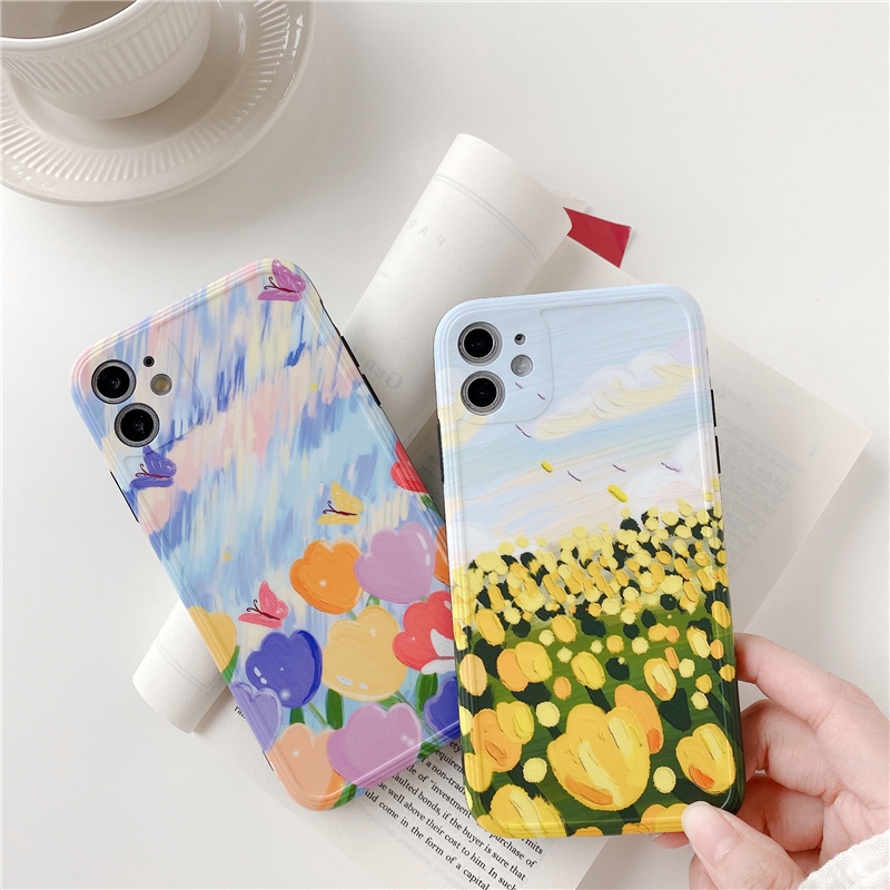 Ốp iphone - Ốp lưng imd new hoa tulip sơn dầu 6/6s/6plus/6splus/7/8/7plus/8plus/x/xs/xsmax/11/11promax - Awifi Case Q1-9 | BigBuy360 - bigbuy360.vn