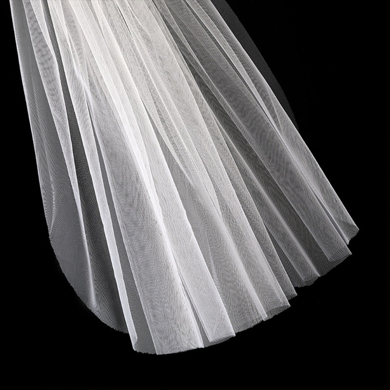 Mạng Che Mặt Một Lớp Kèm Lược Cài Tóc Cho Cô Dâu