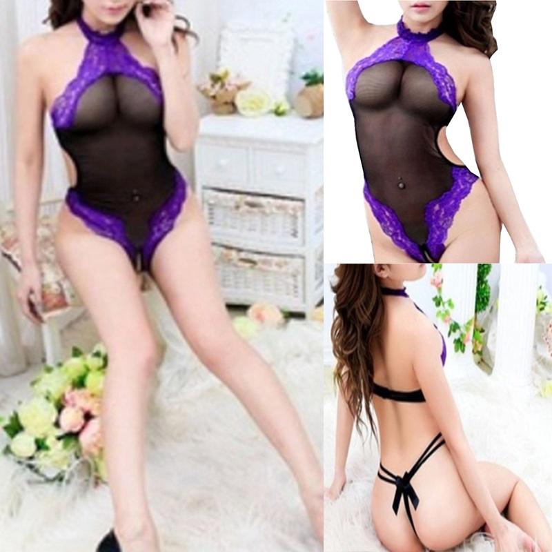 Váy ngủ phối ren lưới xuyên thấu quyến rũ