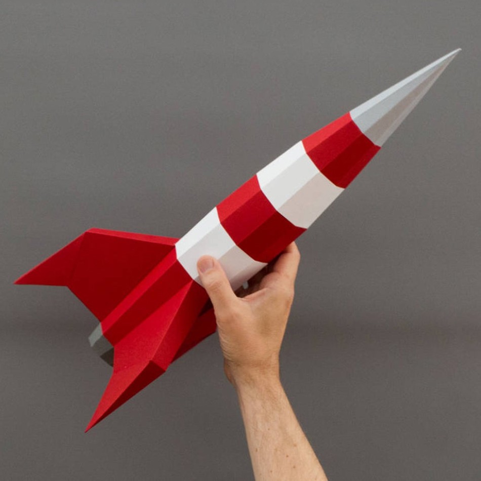 Tên lửa Mặt trăng – Đồ chơi sáng tạo mô hình giấy 3D